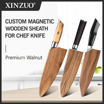 Wooden Sheath High Quality Walnut Wood Knife Cover for XINZUO Chef knife