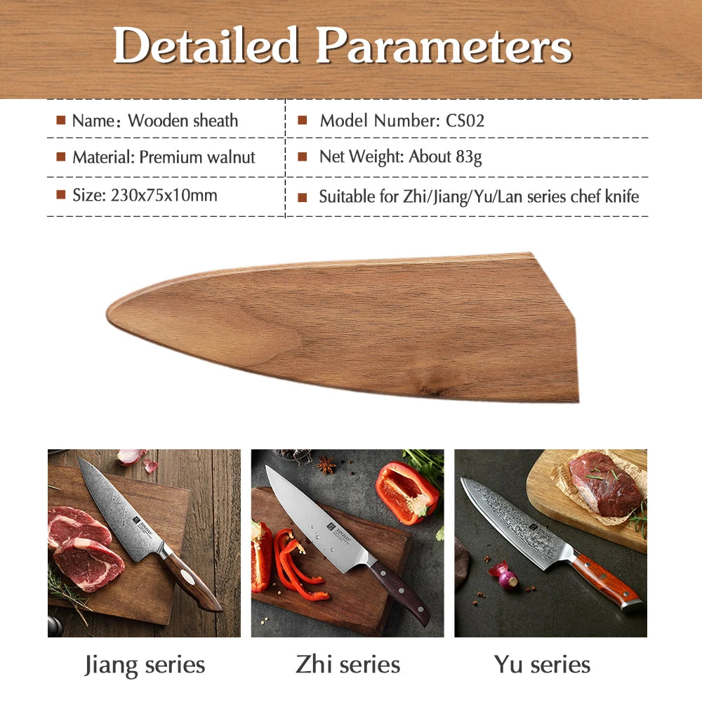 Wooden Sheath High Quality Walnut Wood Knife Cover for XINZUO Chef knife