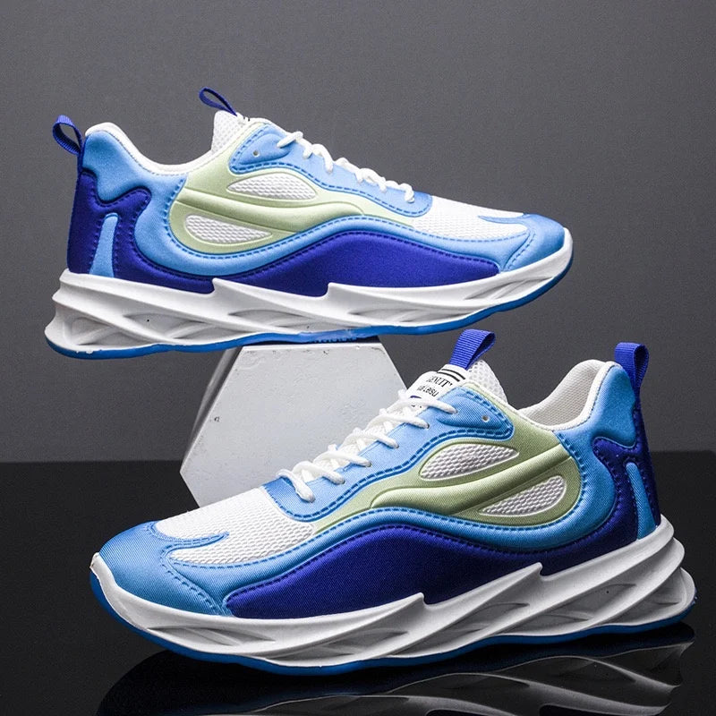 New Trendy Men's Sports Shoes Cushion Running Sneakers Outdoor Leisure Walking Jogging Trainers Soft Sole Breathable Footwear