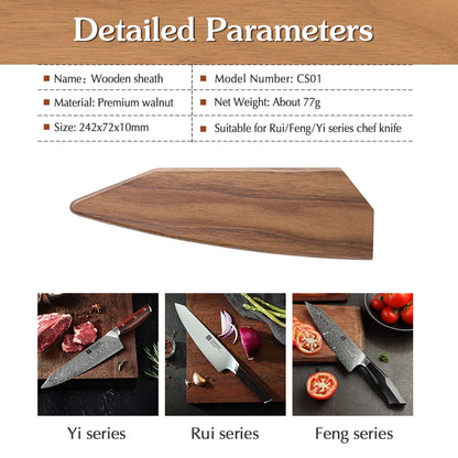 Wooden Sheath High Quality Walnut Wood Knife Cover for XINZUO Chef knife