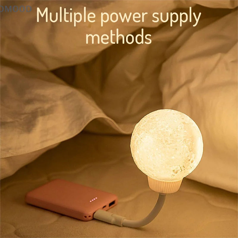 Intelligent Voice Control Night Light Breastfeeding Eye Protection Socket Bedroom Sleep USB Room Internet Celebrity Moon Lamp